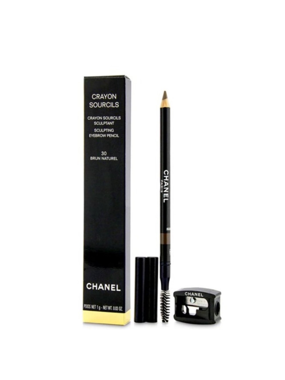 CHANEL CRAYON SOURCILS Sculpting Eyebrow Pencil 30 BRUN NATUREL 183.030 NEW